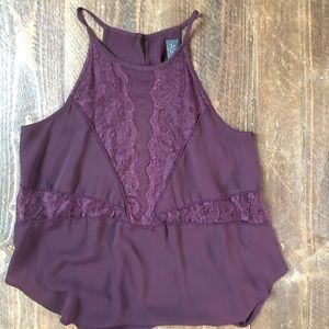 ASTR high neck lace top
